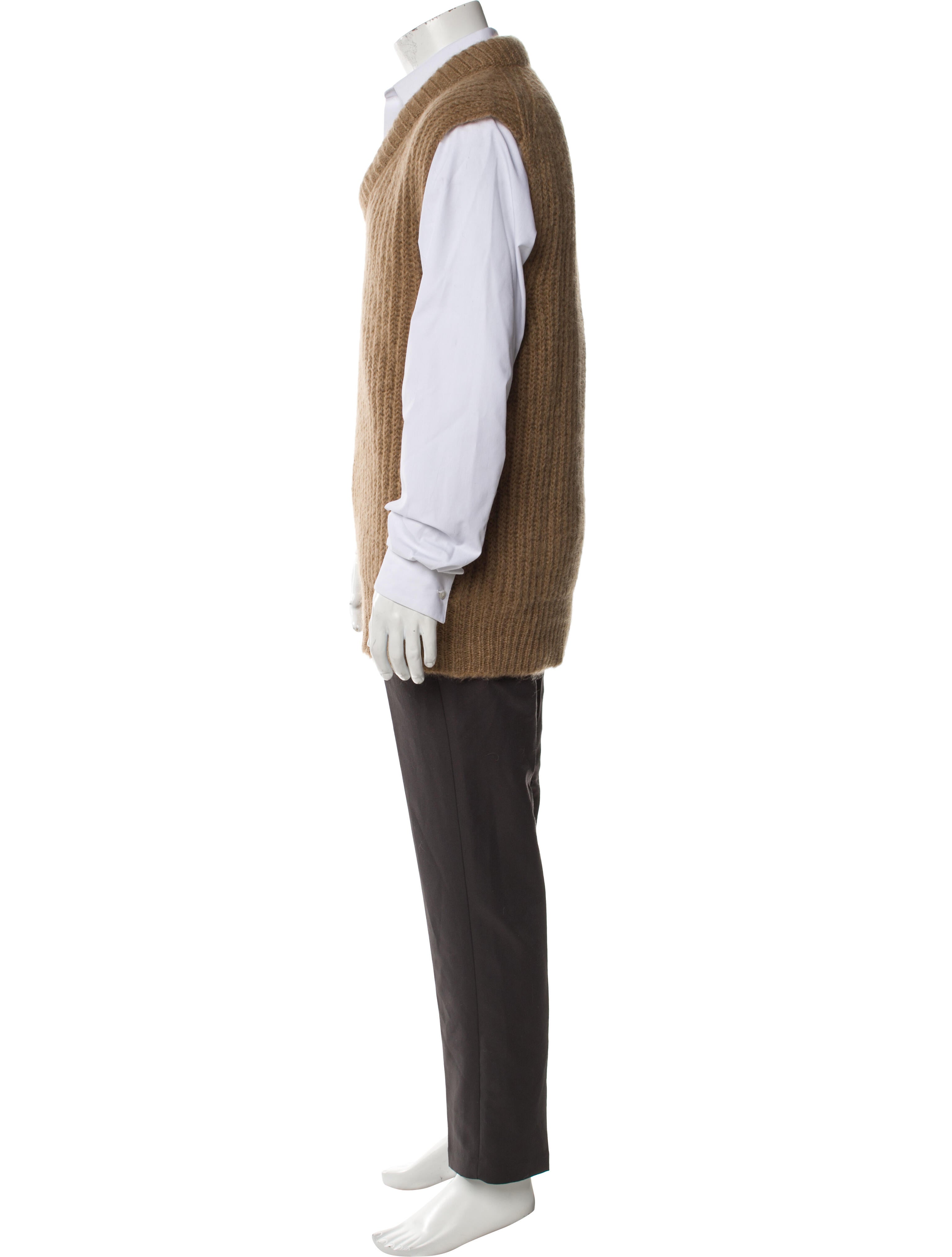 Jil Sander Mohair V-Neck Sweater Vest w/ Tags
