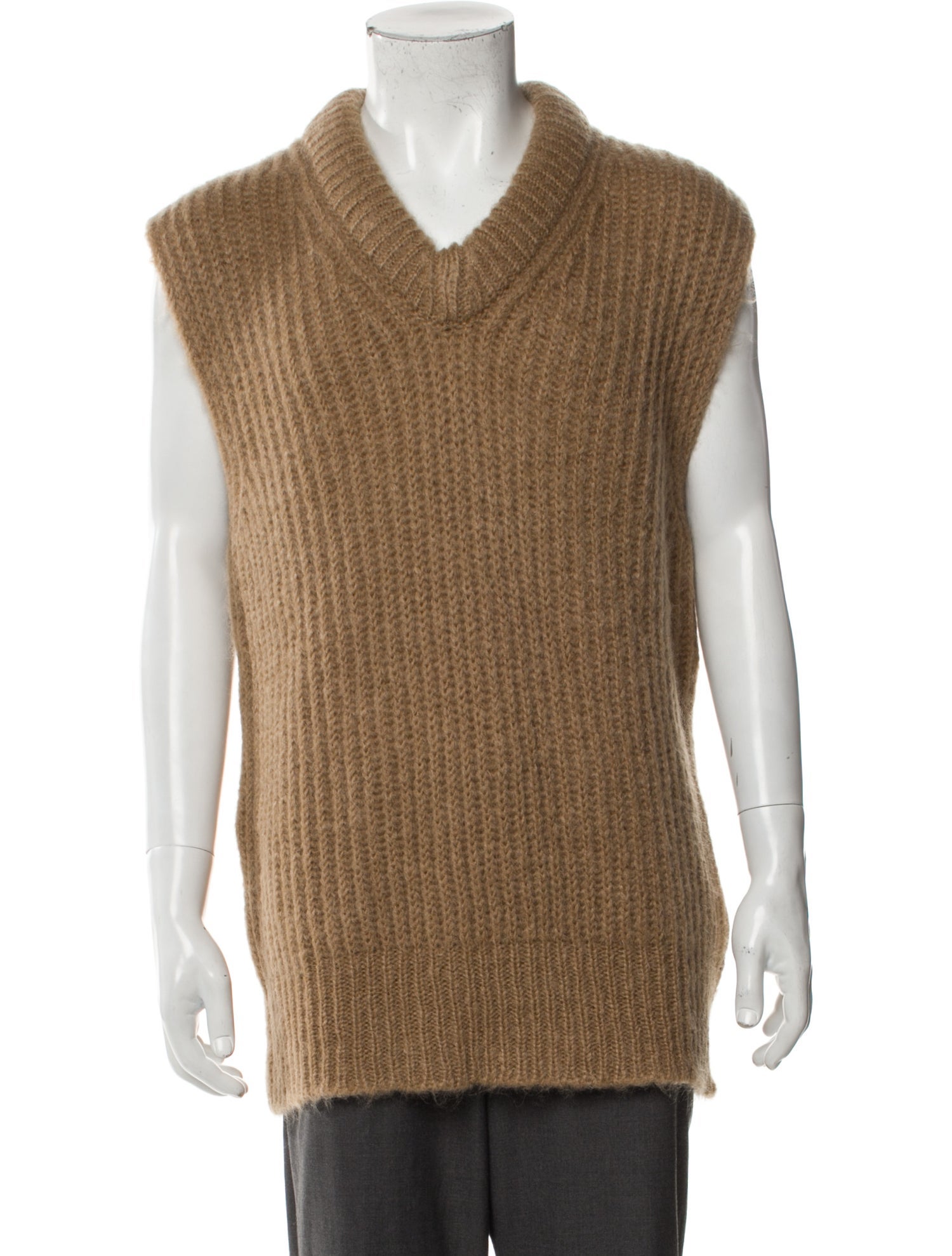 Jil Sander Mohair V-Neck Sweater Vest w/ Tags