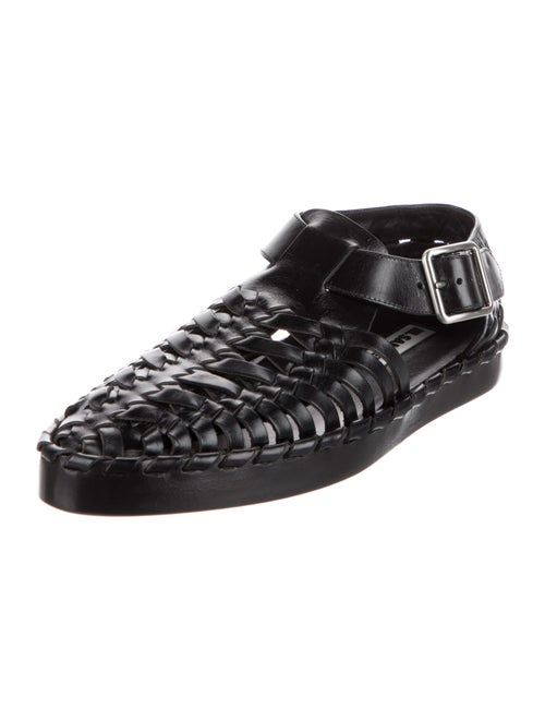 Jil Sander Leather Braided Accents Gladiator Sandals