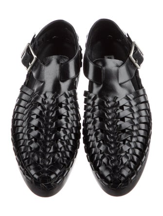 Jil Sander Leather Braided Accents Gladiator Sandals