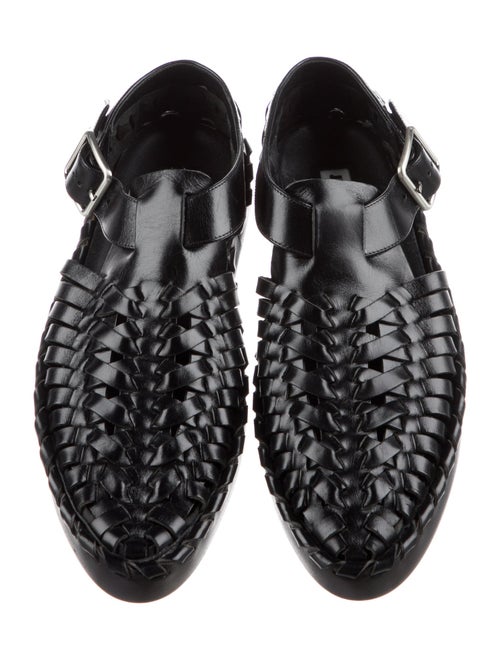 Jil Sander Leather Braided Accents Gladiator Sandals