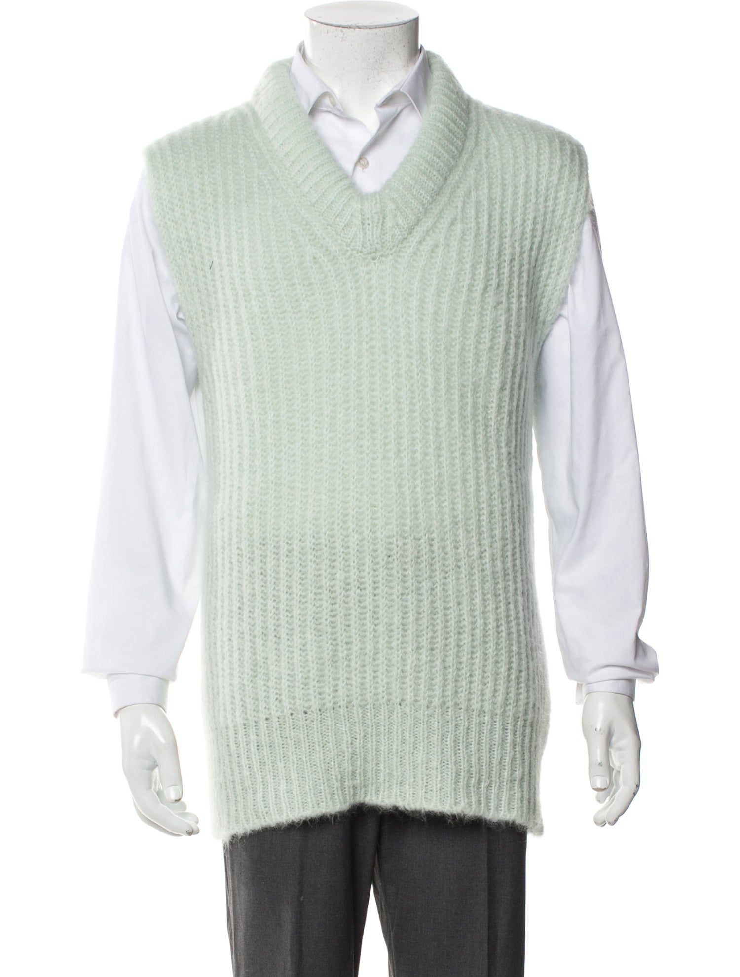 Jil Sander Mohair V-Neck Sweater Vest