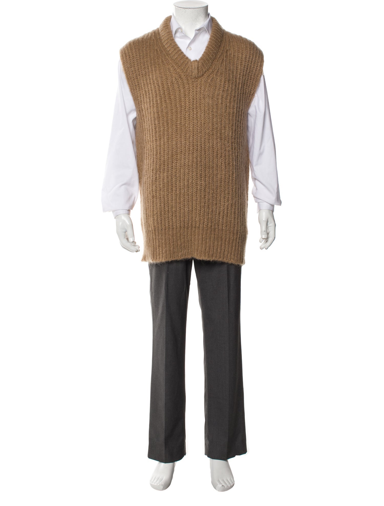 Jil Sander Mohair V-Neck Sweater Vest