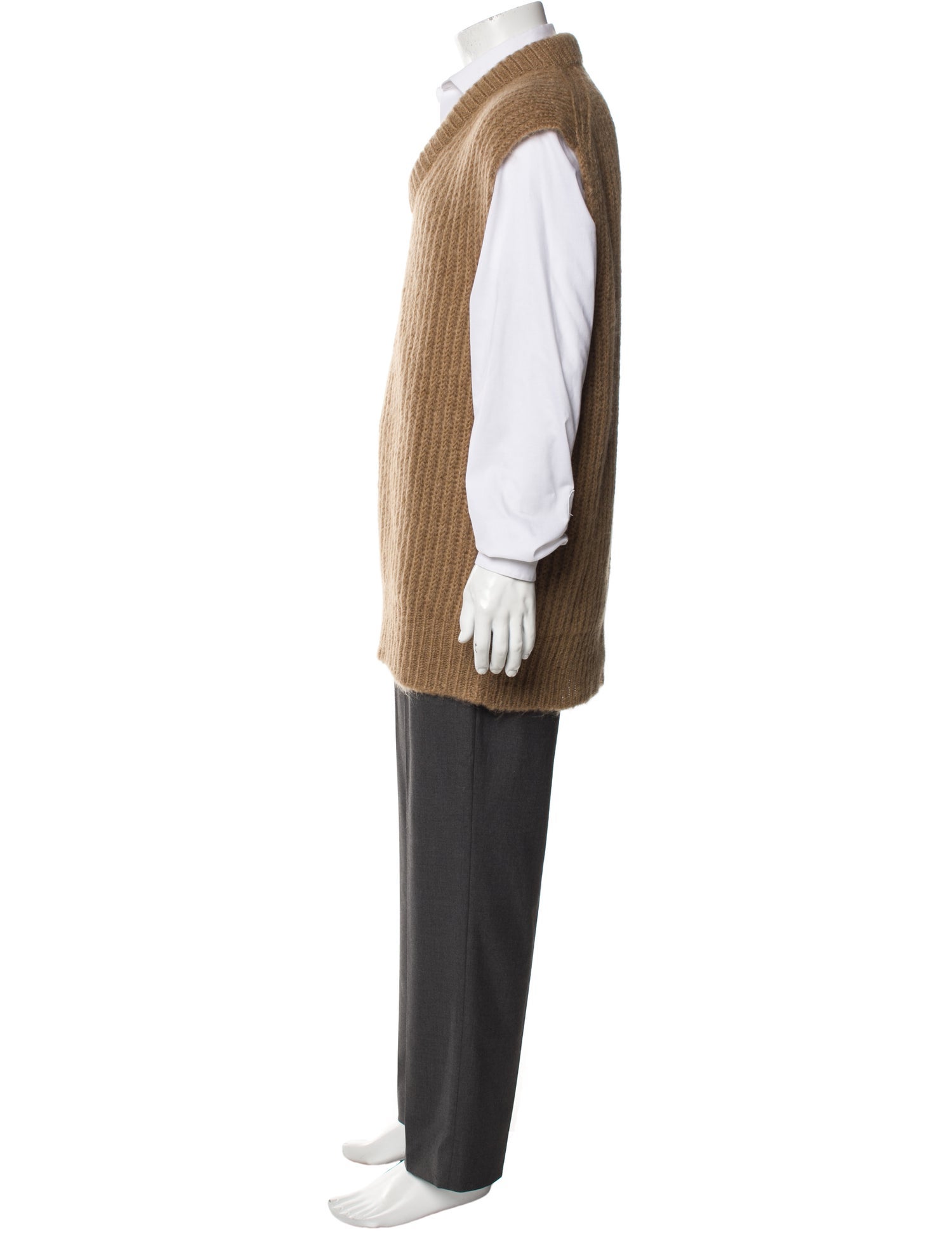 Jil Sander Mohair V-Neck Sweater Vest
