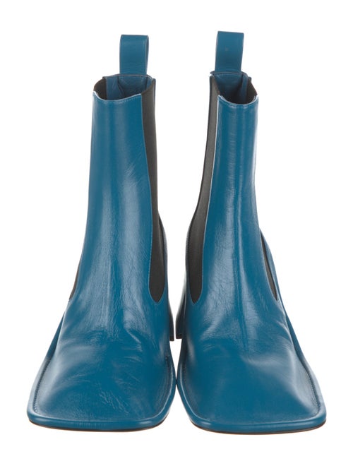 Jil Sander Leather Colorblock Pattern Chelsea Boots