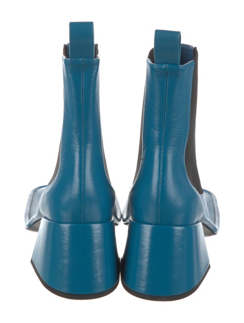 Jil Sander Leather Colorblock Pattern Chelsea Boots