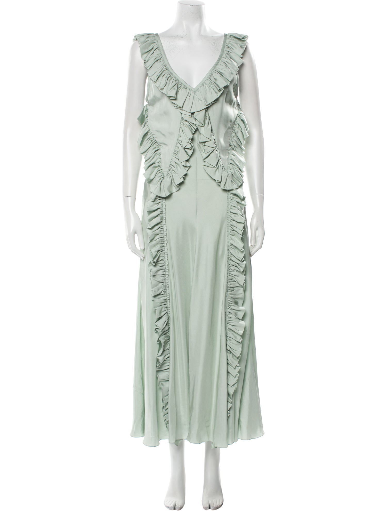 Jil Sander V-Neck Long Dress