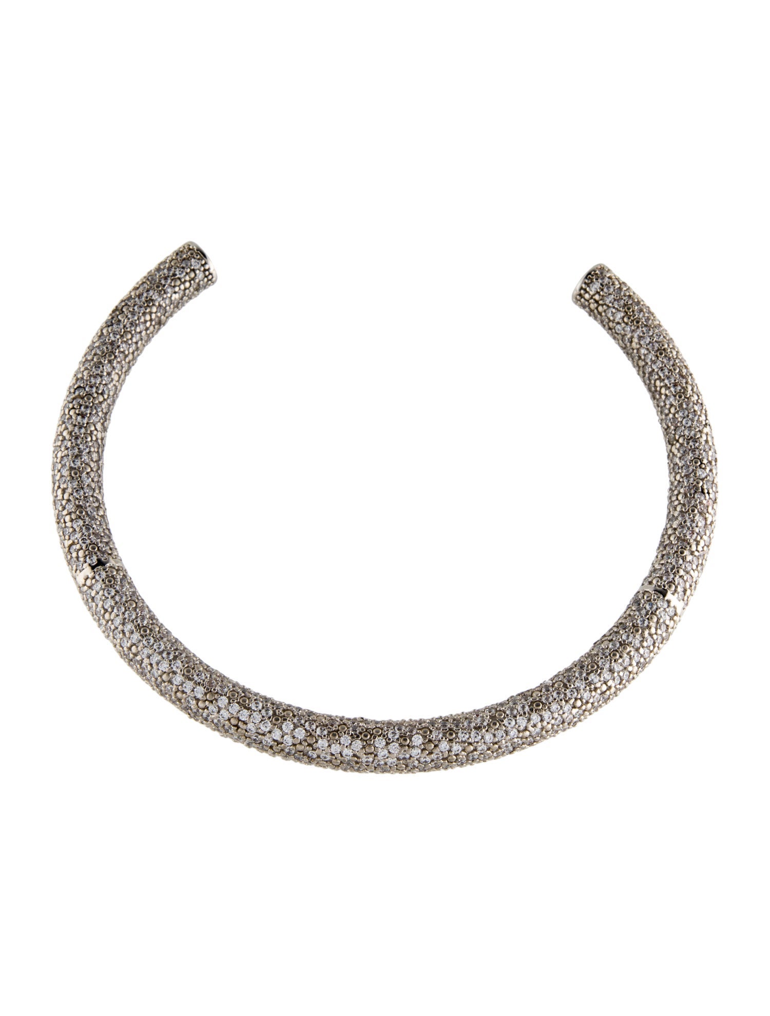 Jil Sander Cubic Zirconia Choker Necklace