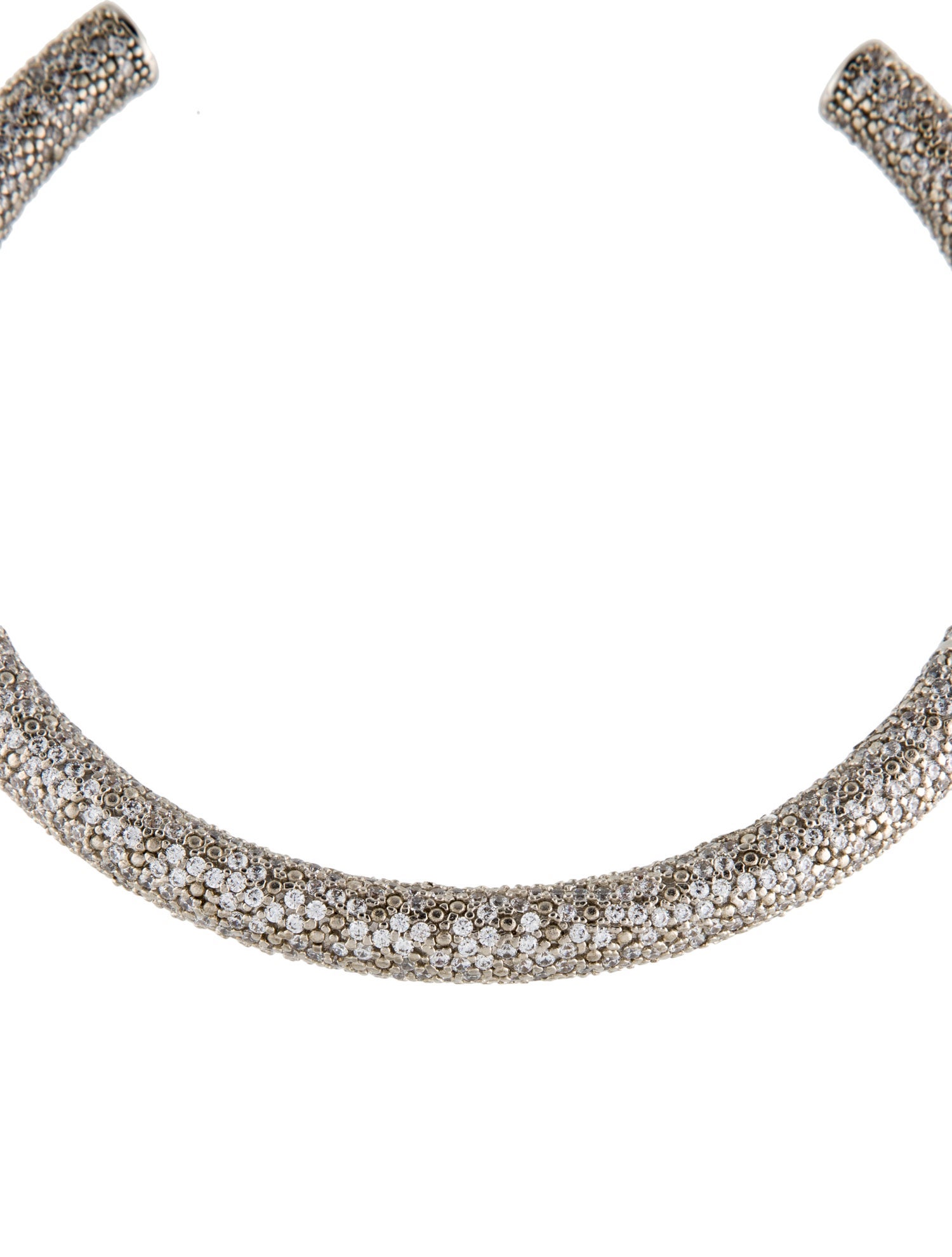 Jil Sander Cubic Zirconia Choker Necklace