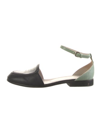 Jil Sander Leather D'Orsay Flats
