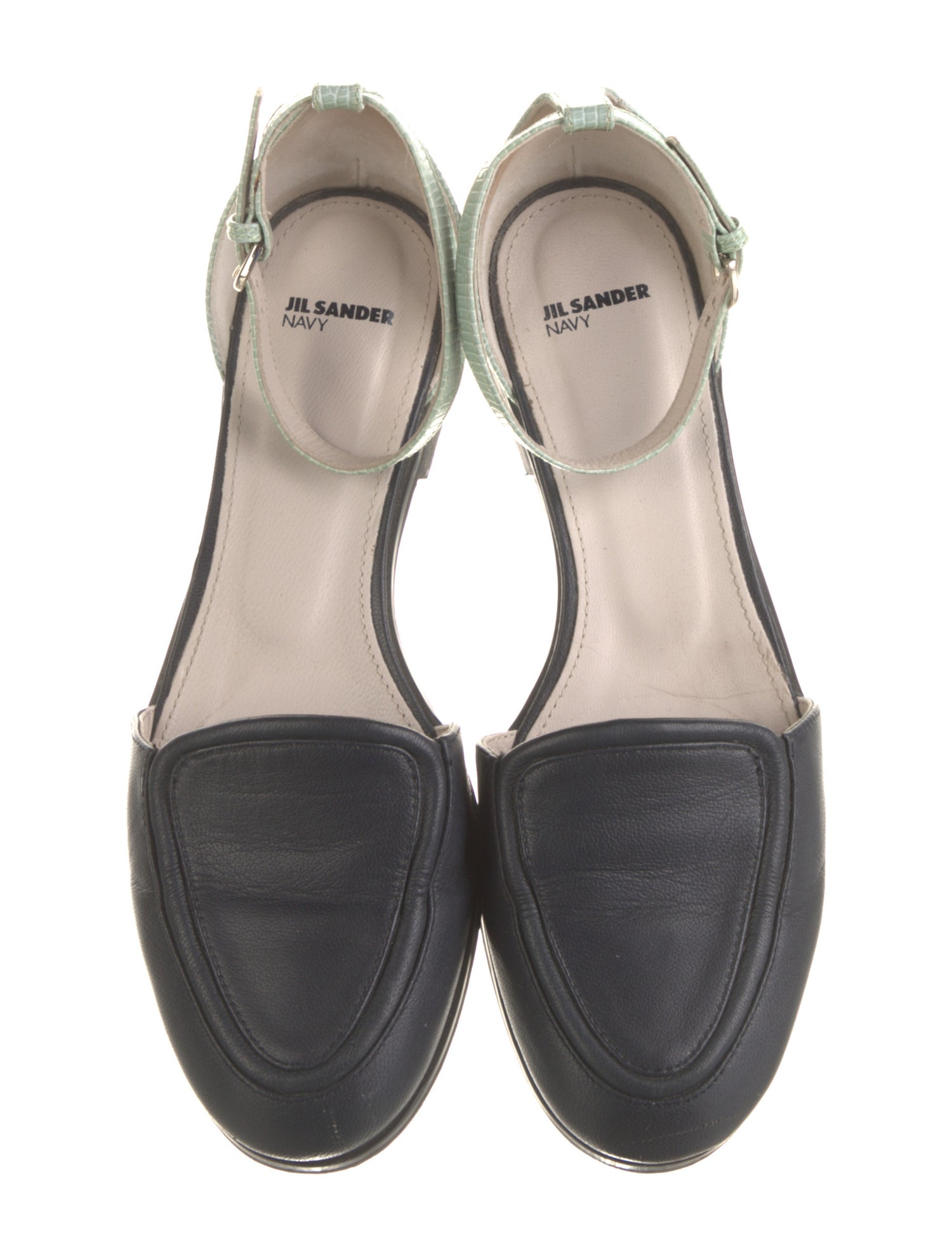 Jil Sander Leather D'Orsay Flats