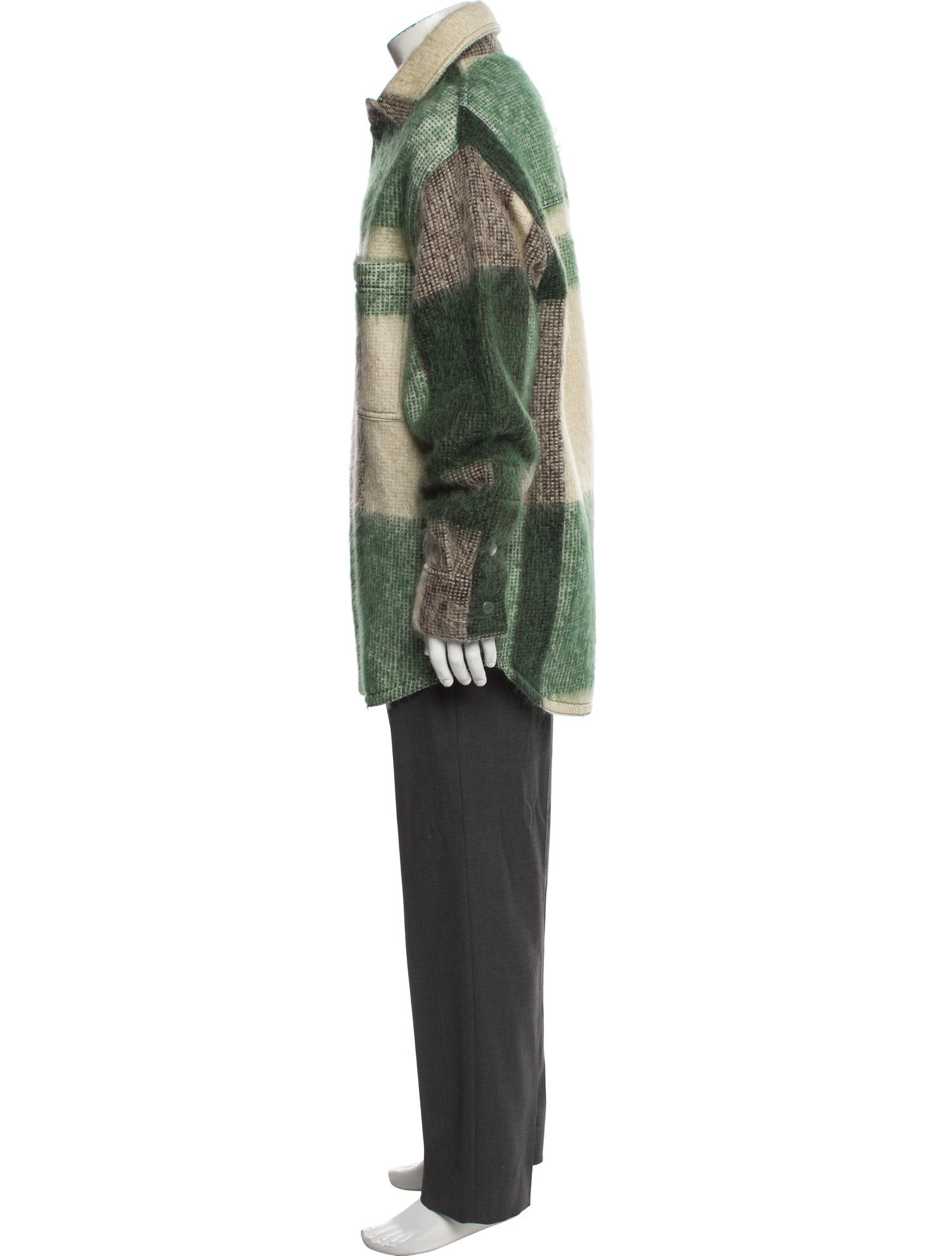 Jil Sander Mohair Plaid Print Shirt w/ Tags