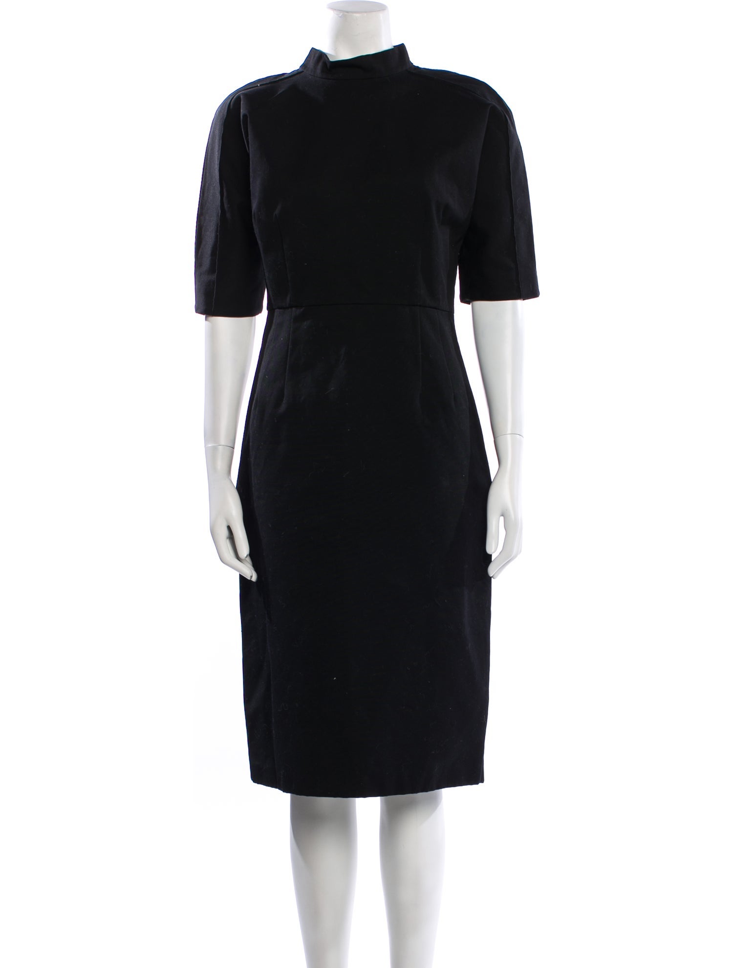Jil Sander Mock Neck Midi Length Dress