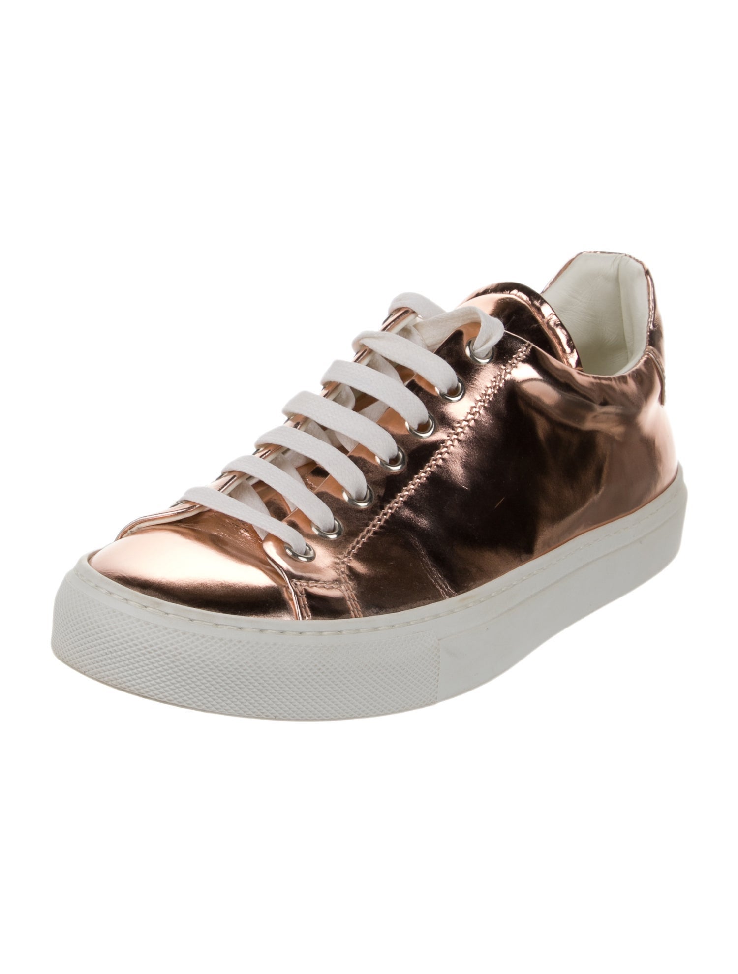 Jil Sander Leather Colorblock Pattern Sneakers