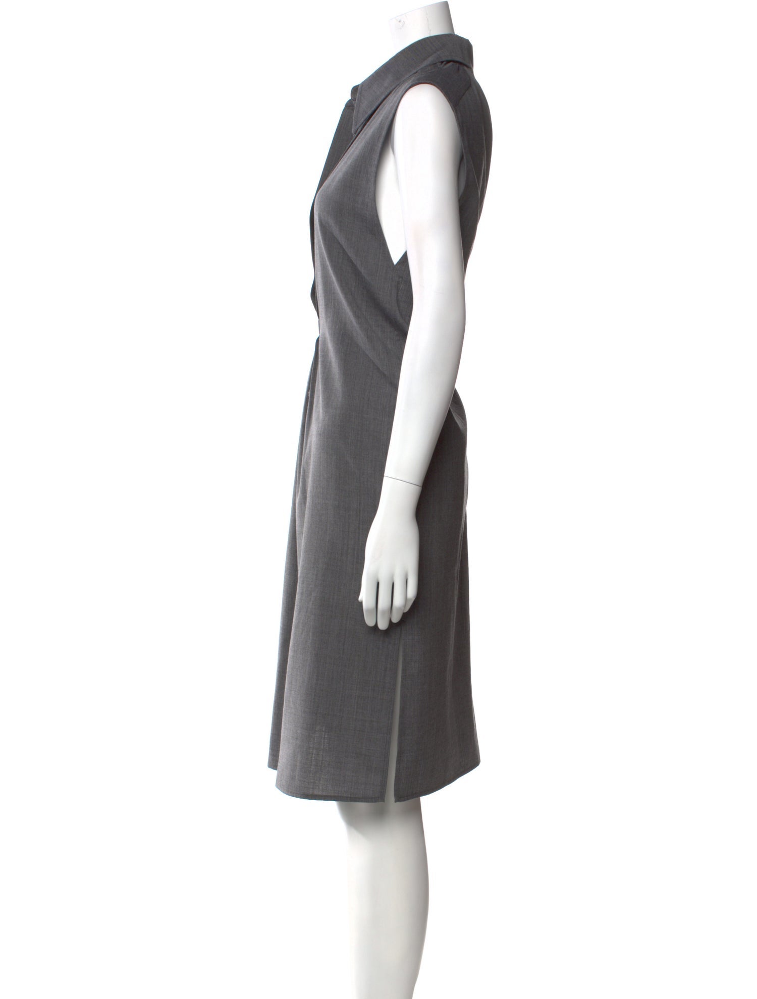 Jil Sander Wool Midi Length Dress