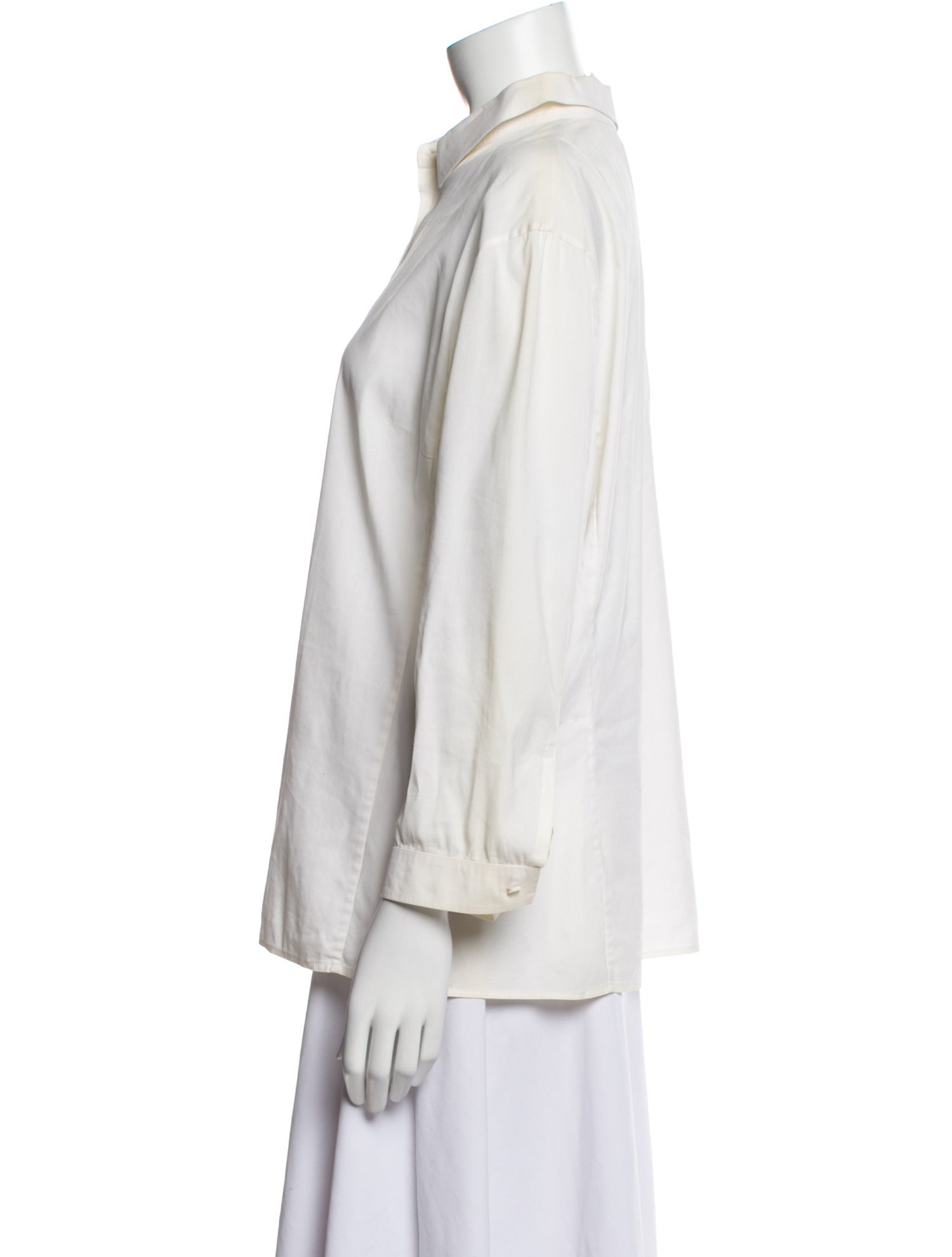 Jil Sander Three-Quarter Sleeve Button-Up Top