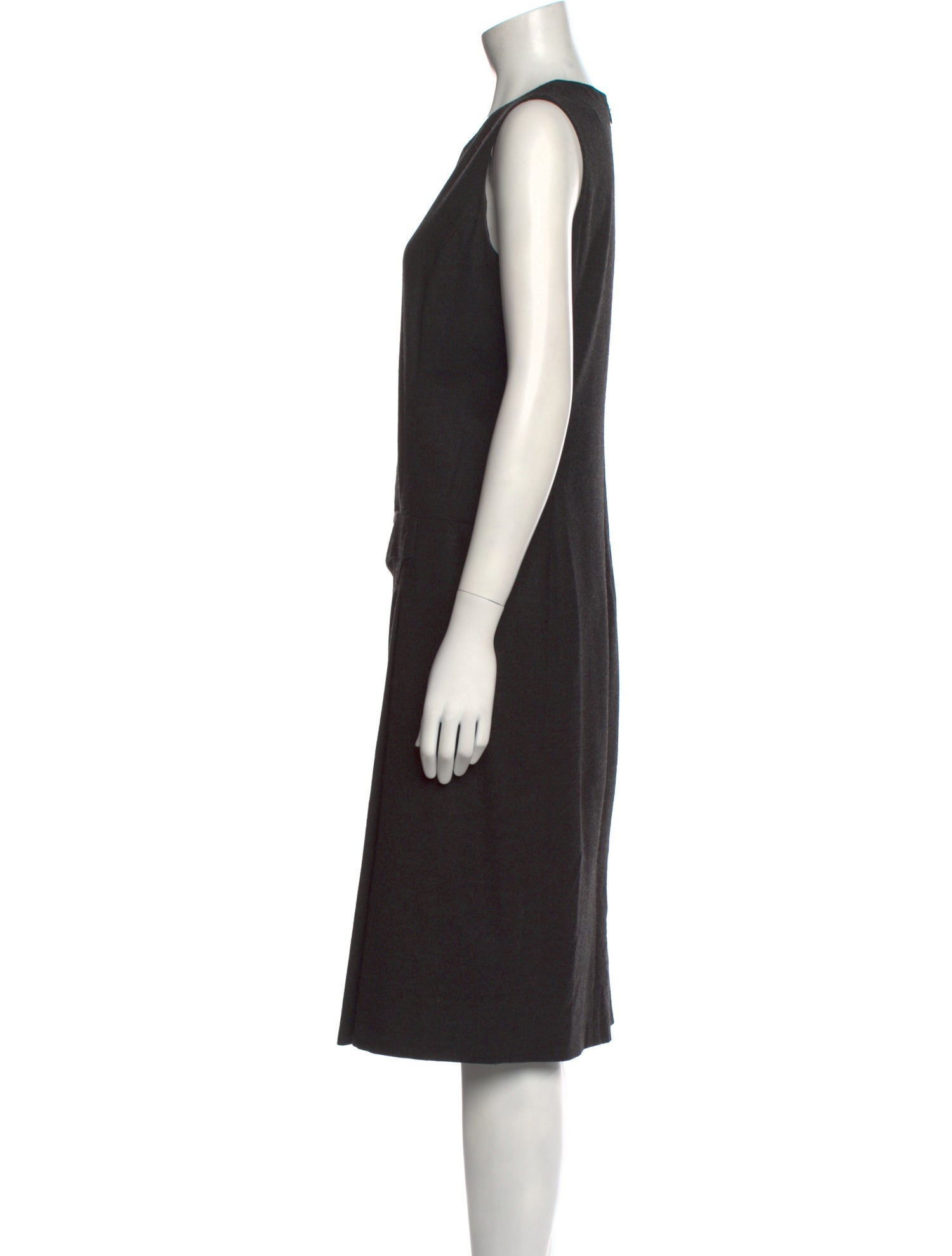 Jil Sander Virgin Wool Midi Length Dress