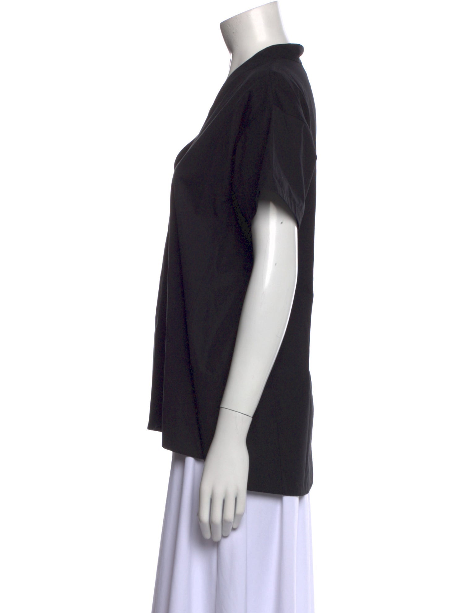 Jil Sander V-Neck Short Sleeve Button-Up Top