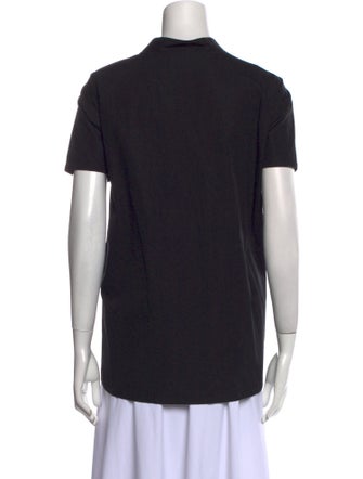 Jil Sander V-Neck Short Sleeve Button-Up Top
