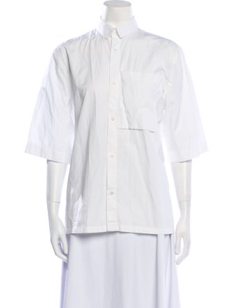 Jil Sander Three-Quarter Sleeve Button-Up Top