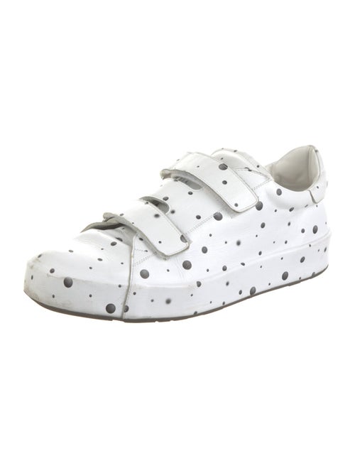 Jil Sander Leather Polka Dot Print Sneakers