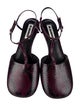 Jil Sander Embossed Leather Slingback Flats