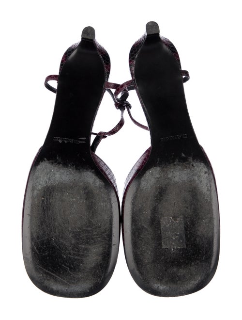 Jil Sander Embossed Leather Slingback Flats