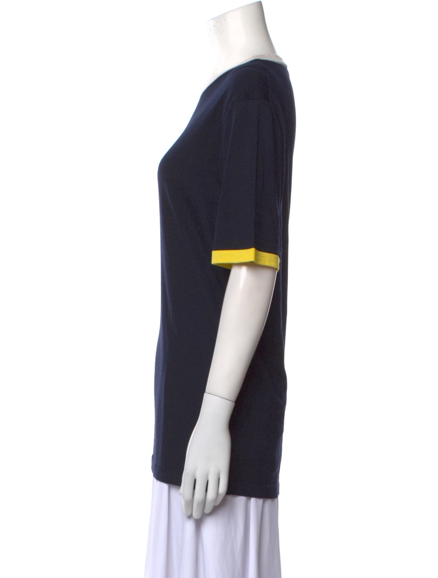 Jil Sander Wool Bateau Neckline T-Shirt