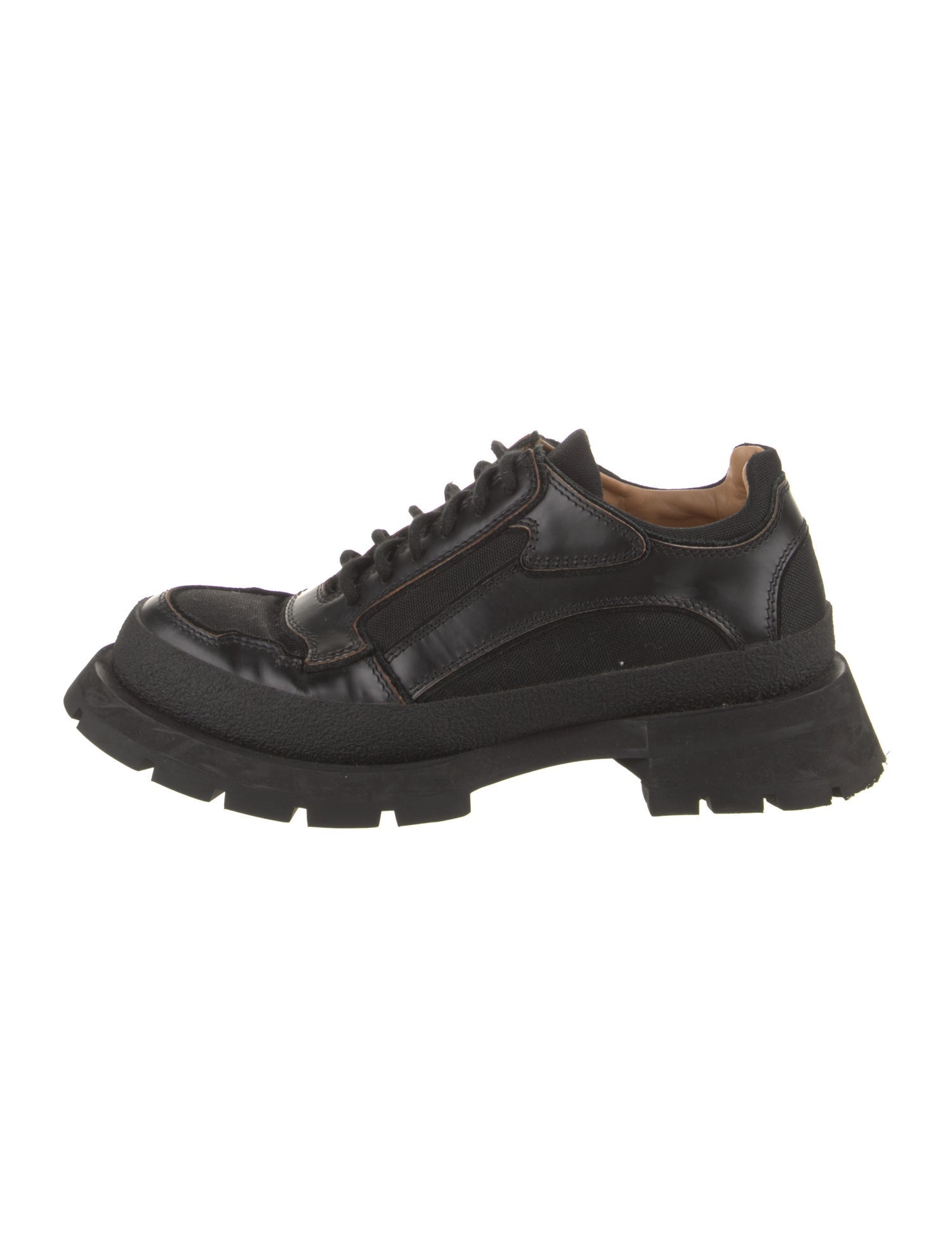 Jil Sander Leather Printed Athletic Sneakers
