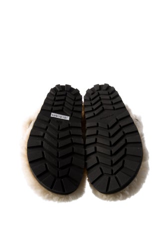 Jil Sander Faux Fur Slides