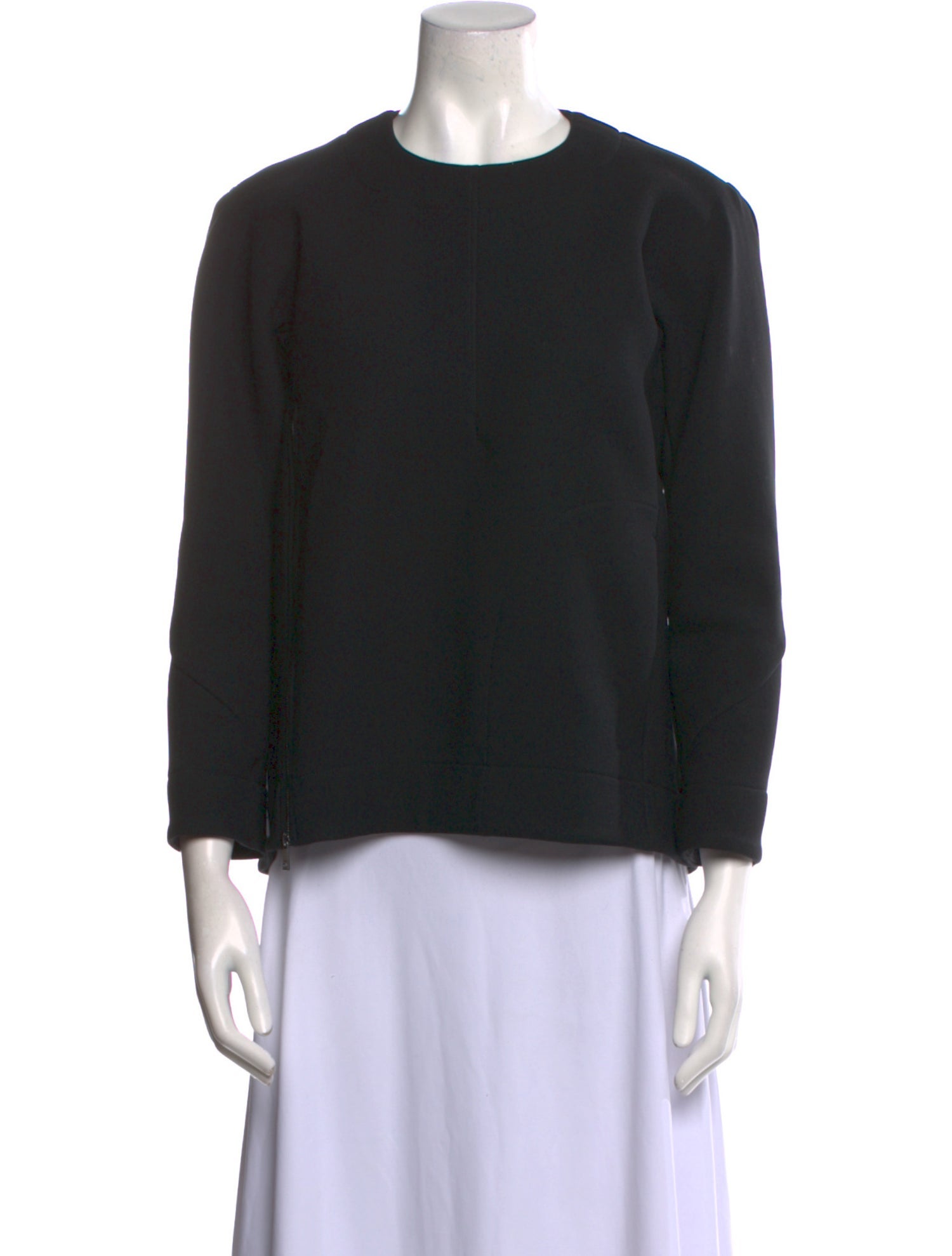 Jil Sander Crew Neck Three-Quarter Sleeve Sweatshirt