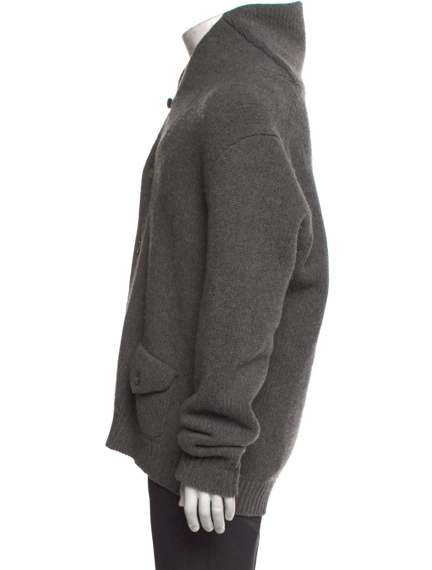 Jil Sander Wool Mock Neck Cardigan