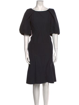 Jil Sander Crew Neck Midi Length Dress
