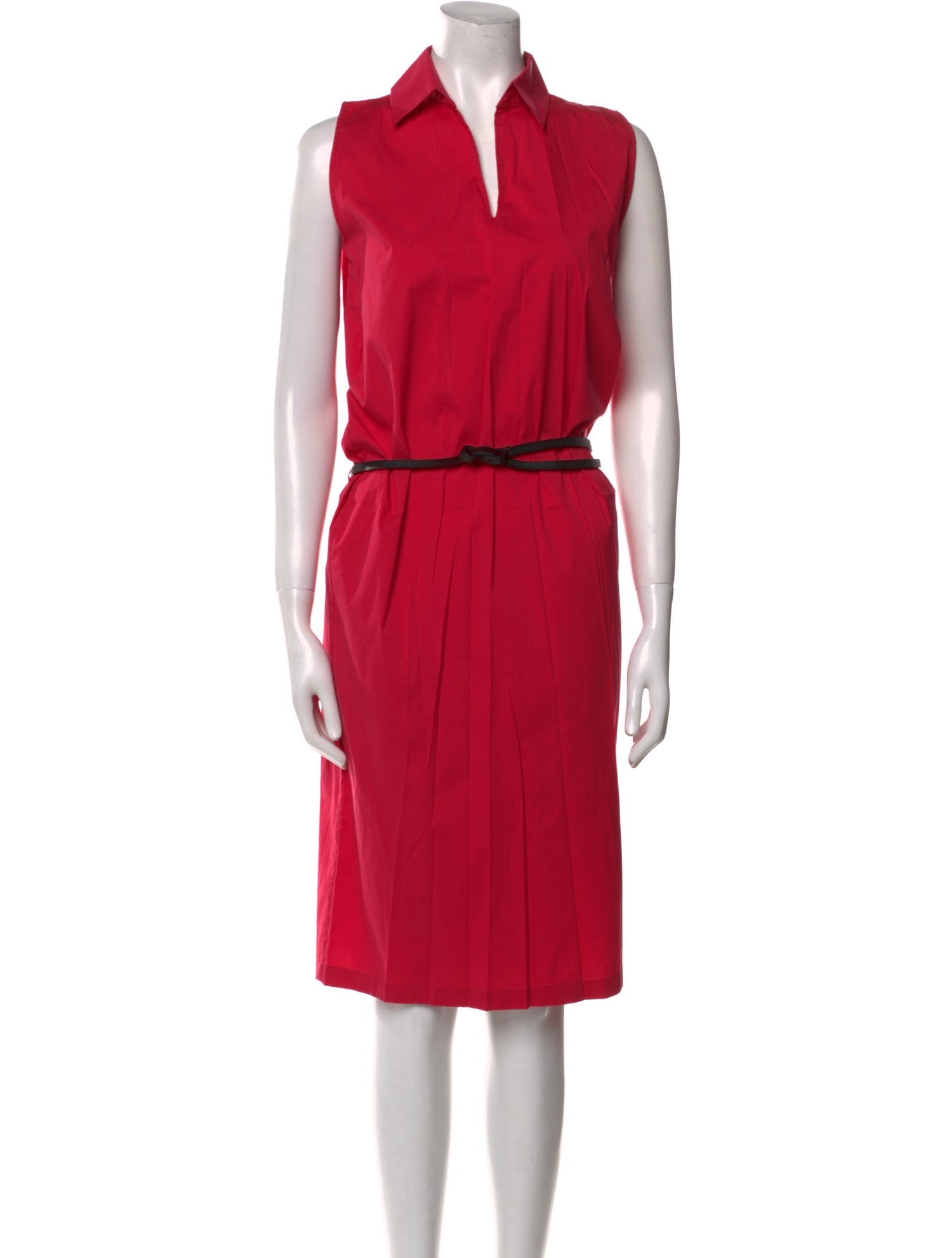 Jil Sander V-Neck Midi Length Dress