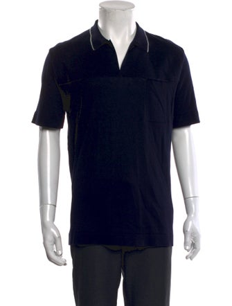 Jil Sander V-Neck Short Sleeve Polo Shirt