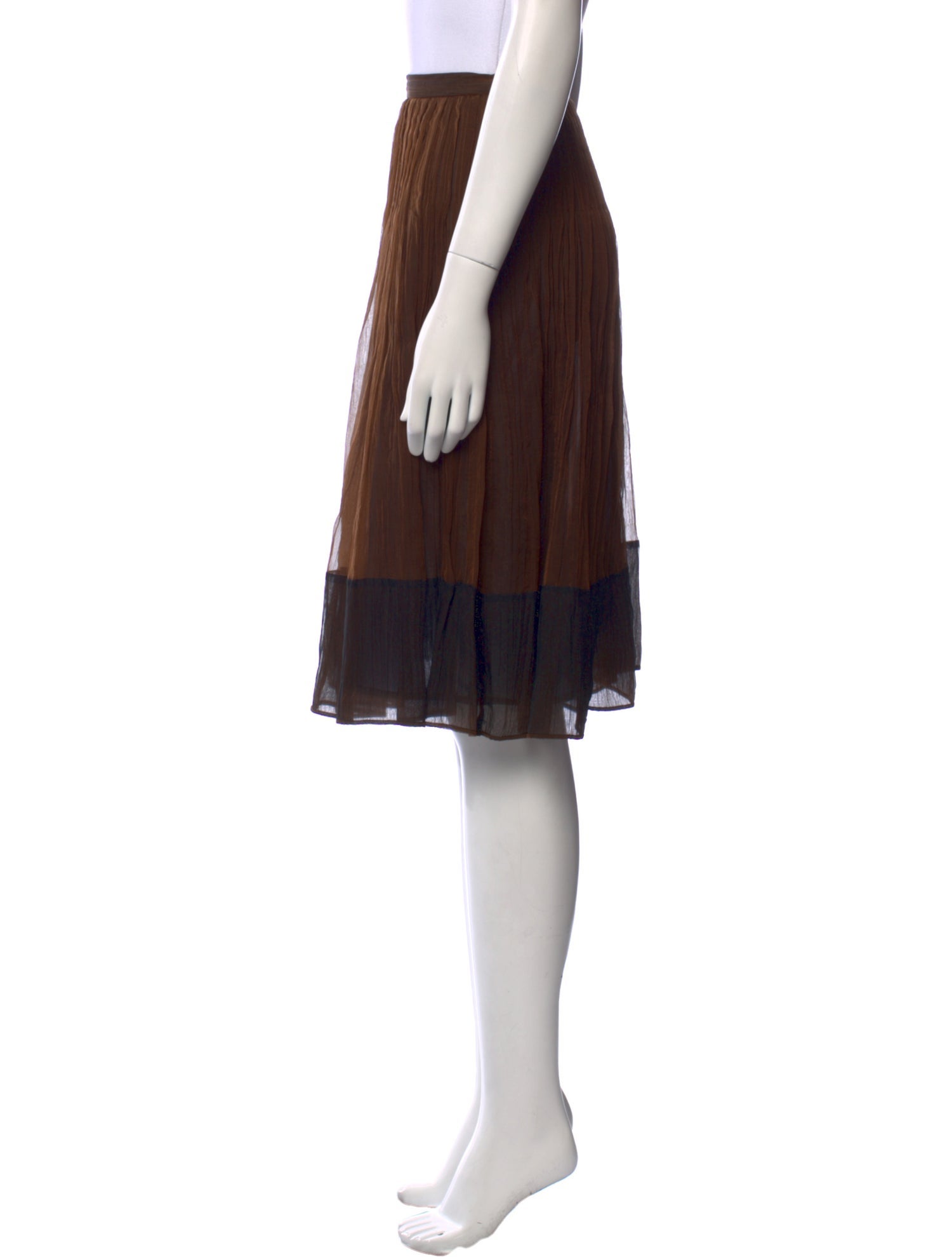 Jil Sander Silk Knee-Length Skirt