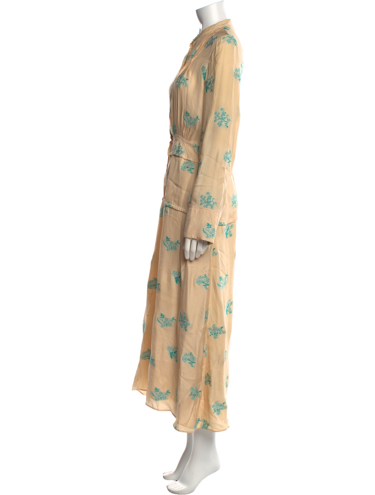Jil Sander Floral Print Long Dress