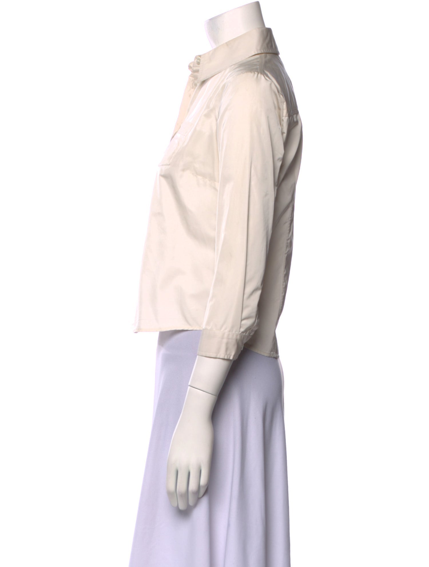 Jil Sander Three-Quarter Sleeve Button-Up Top