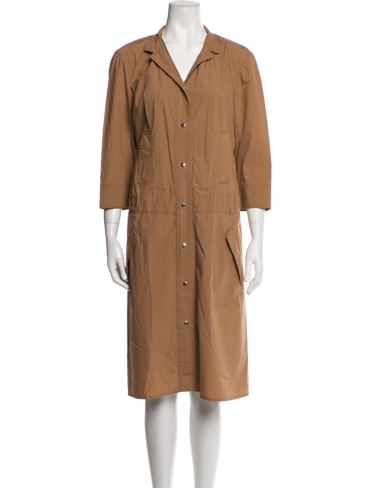 Jil Sander V-Neck Midi Length Dress