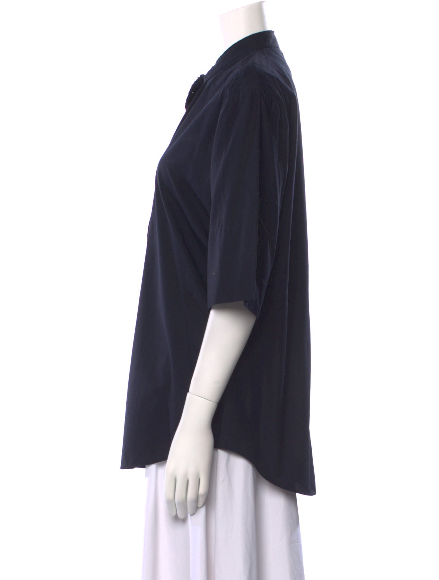Jil Sander Three-Quarter Sleeve Button-Up Top