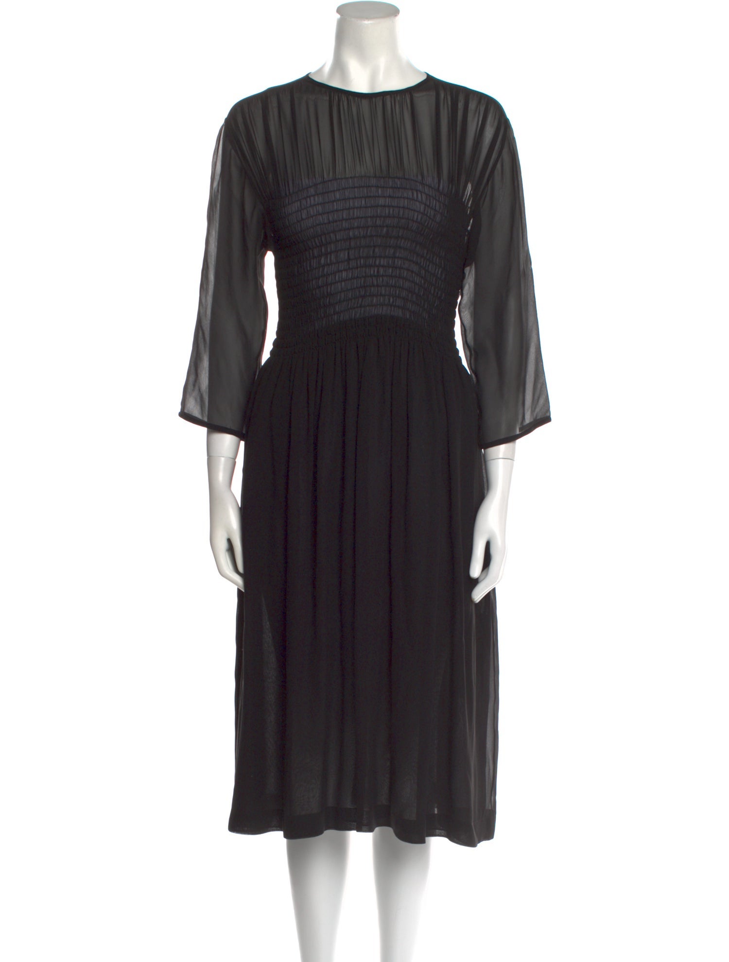 Jil Sander Silk Midi Length Dress