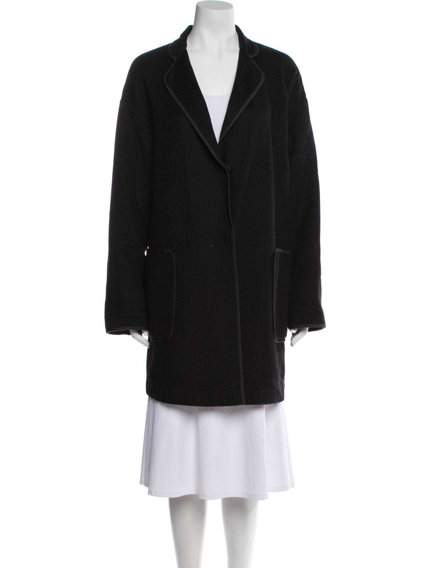 Jil Sander Navy Late 2000's - Early 2010's Virgin Wool Peacoat