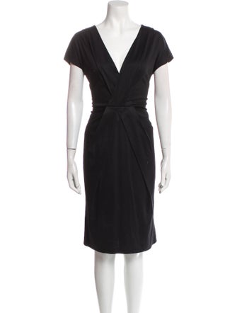 Jil Sander V-Neck Knee-Length Dress