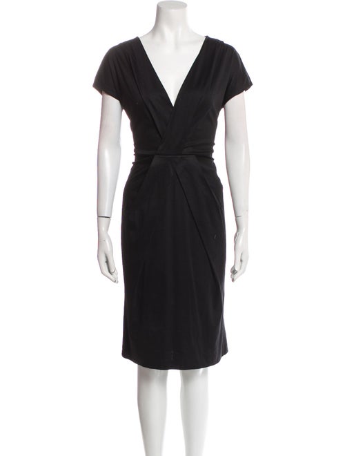 Jil Sander V-Neck Knee-Length Dress