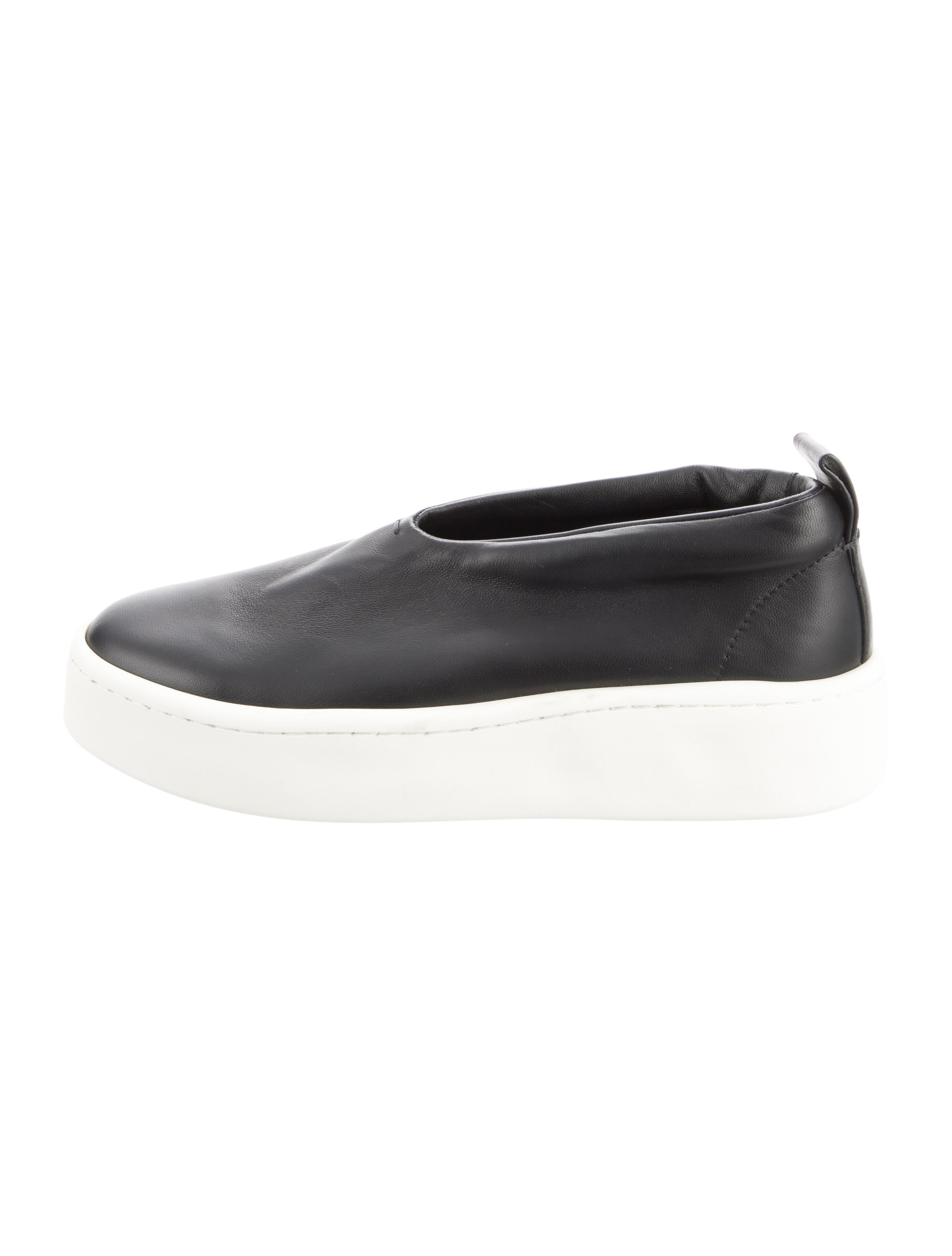 Jil Sander Leather Colorblock Pattern Sneakers