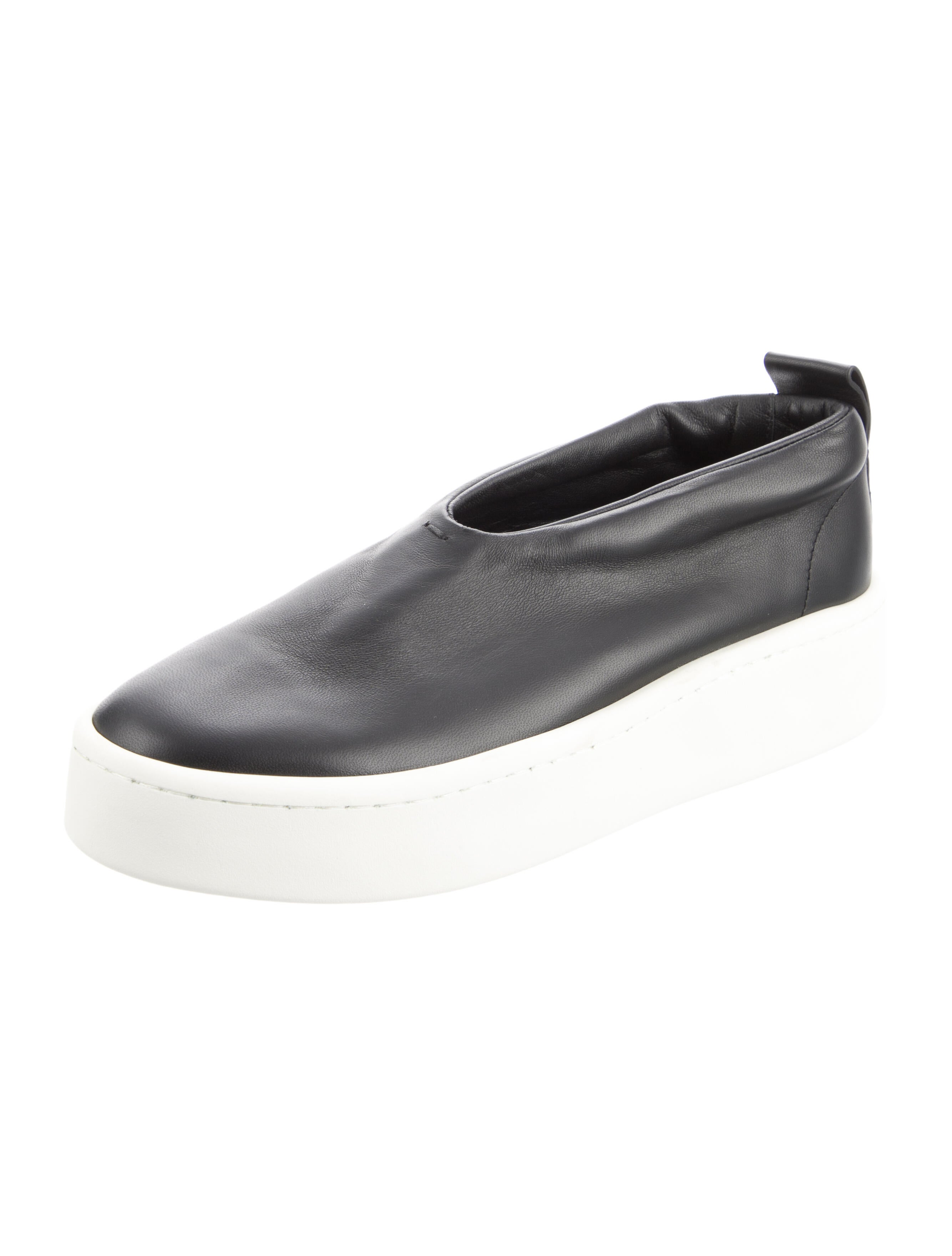 Jil Sander Leather Colorblock Pattern Sneakers