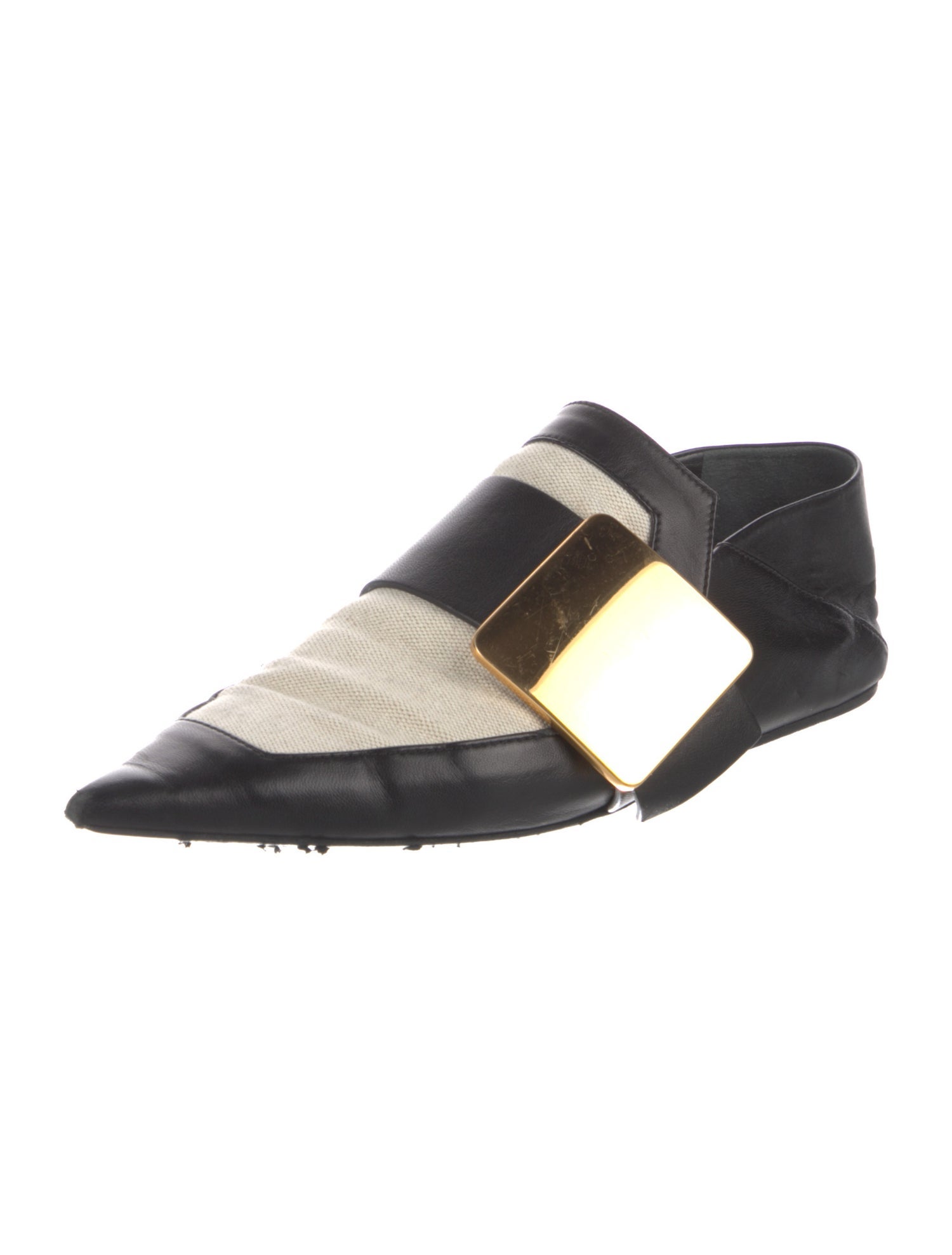 Jil Sander Leather Colorblock Pattern Flats