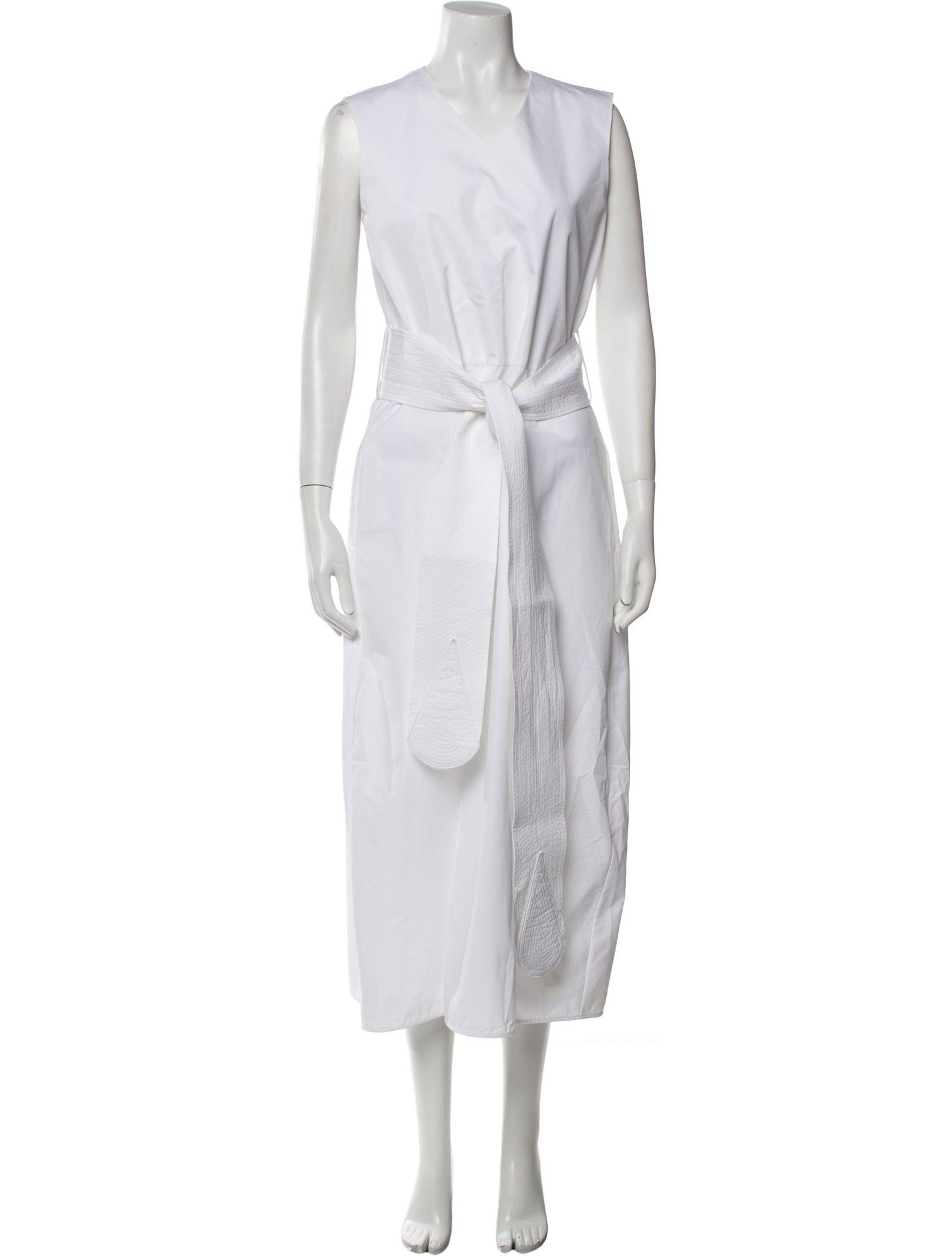 Jil Sander V-Neck Long Dress