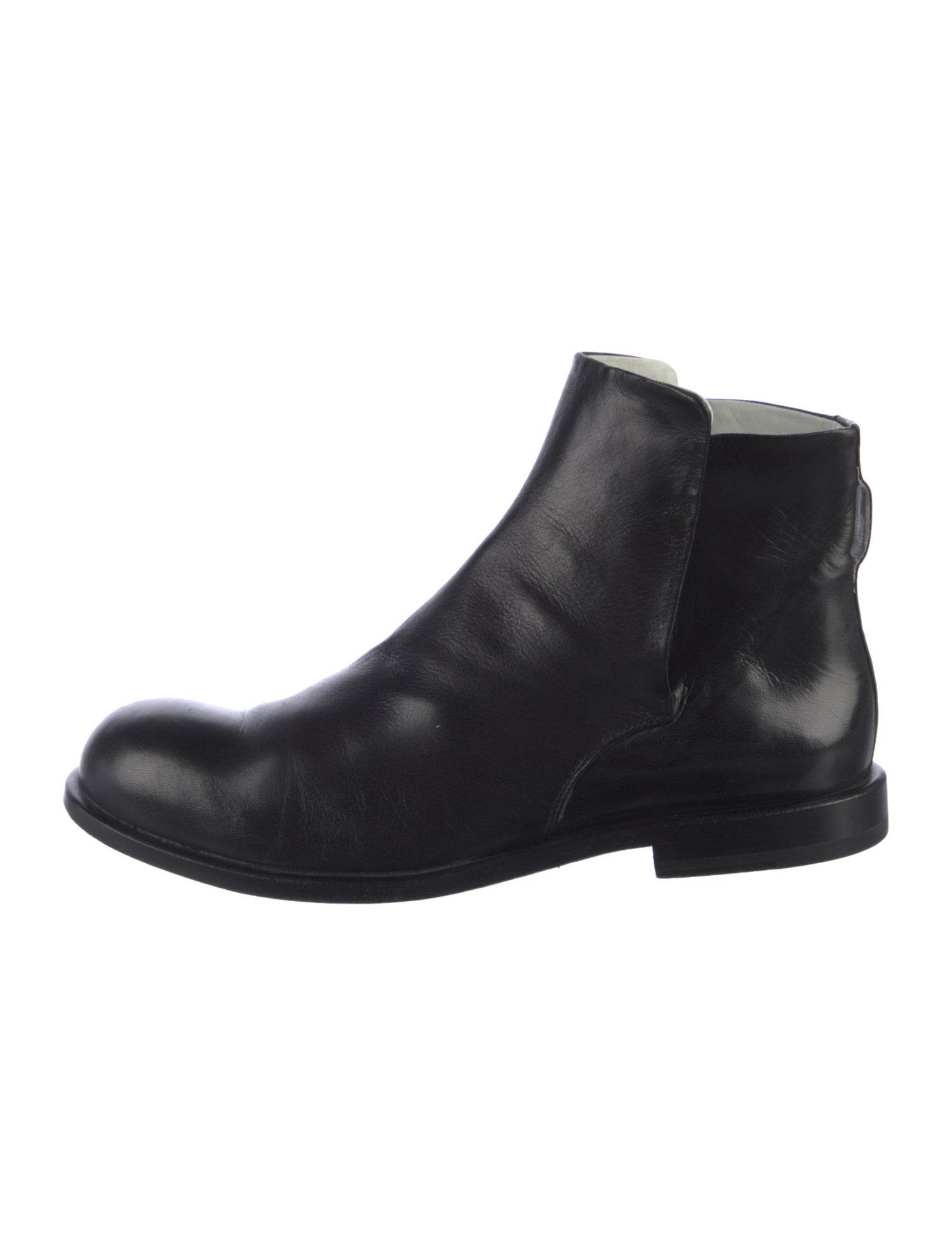 ロングブーツ JIL SANDER Bottle Green Leather Chelsea Ankle Boots Jil Sander Luxury Leather Chelsea Ankle Boots For Women In