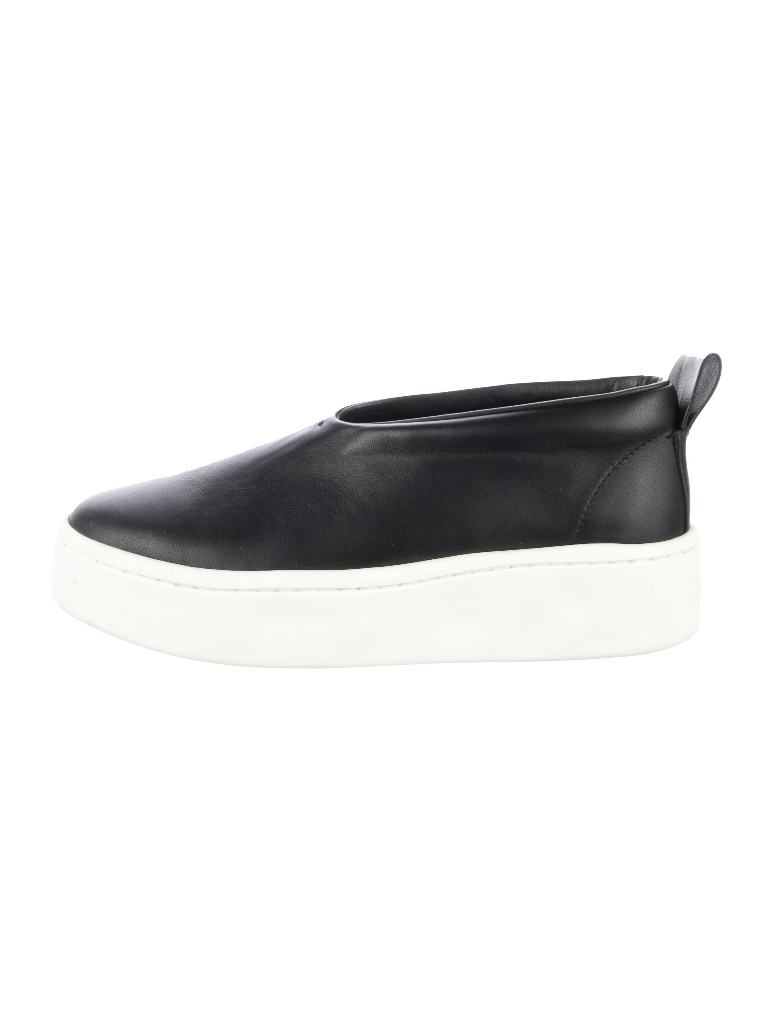 Jil Sander Leather Colorblock Pattern Sneakers